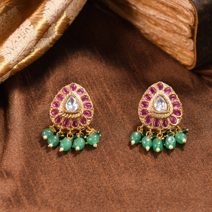 Ishika Ruby and Emerald Earrings