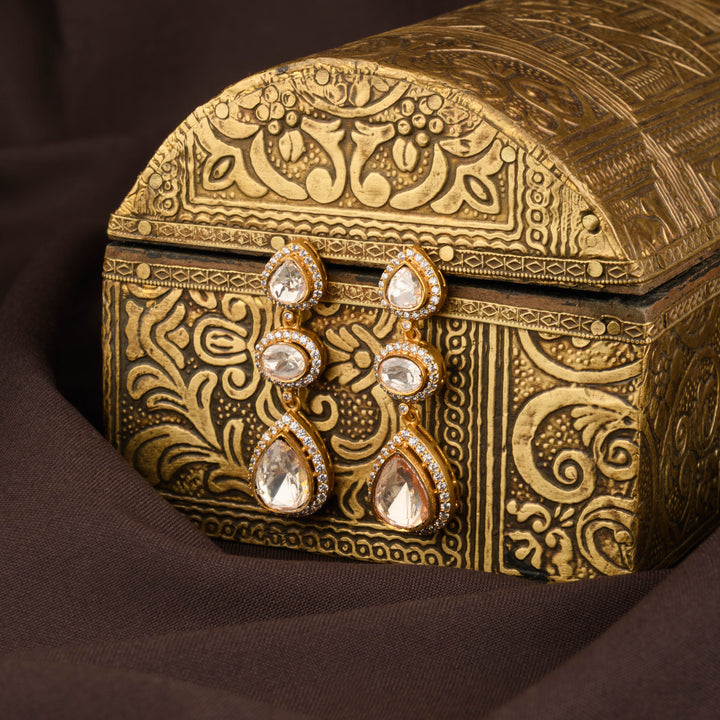 Nyla Moissanite Polki Earrings