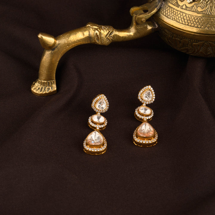 Nyla Moissanite Polki Earrings