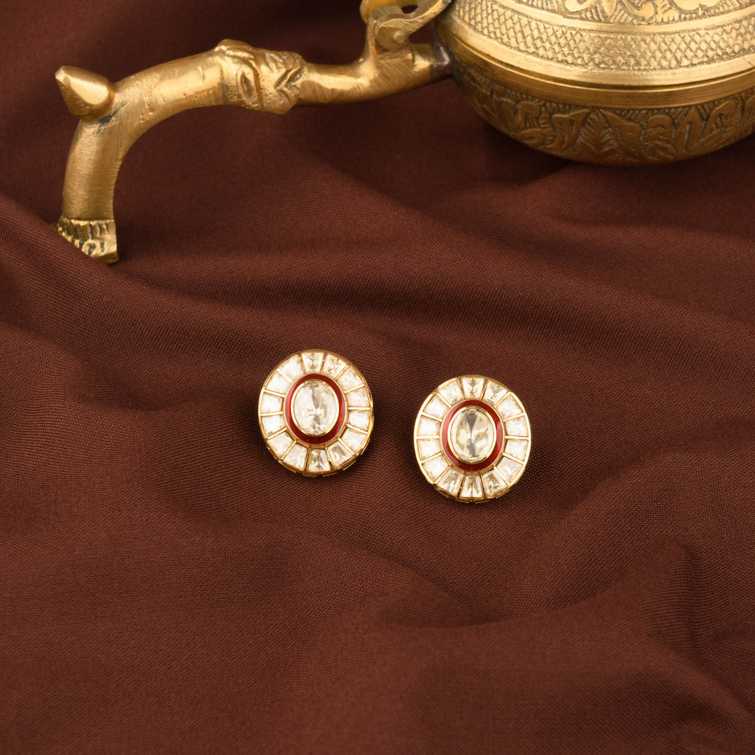 Ragini Moissanite Polki Studs