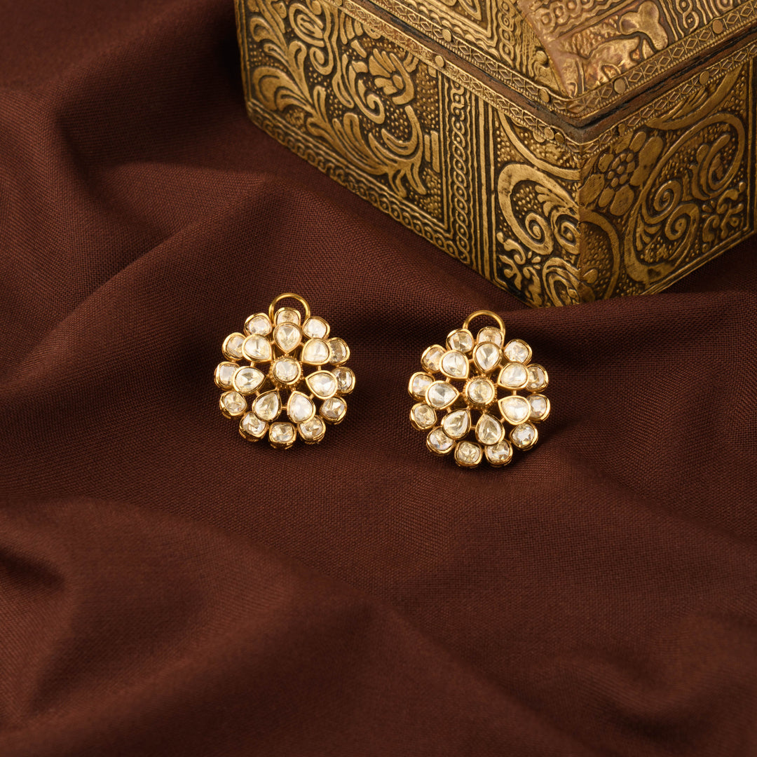 Shivi Moissanite Polki Studs