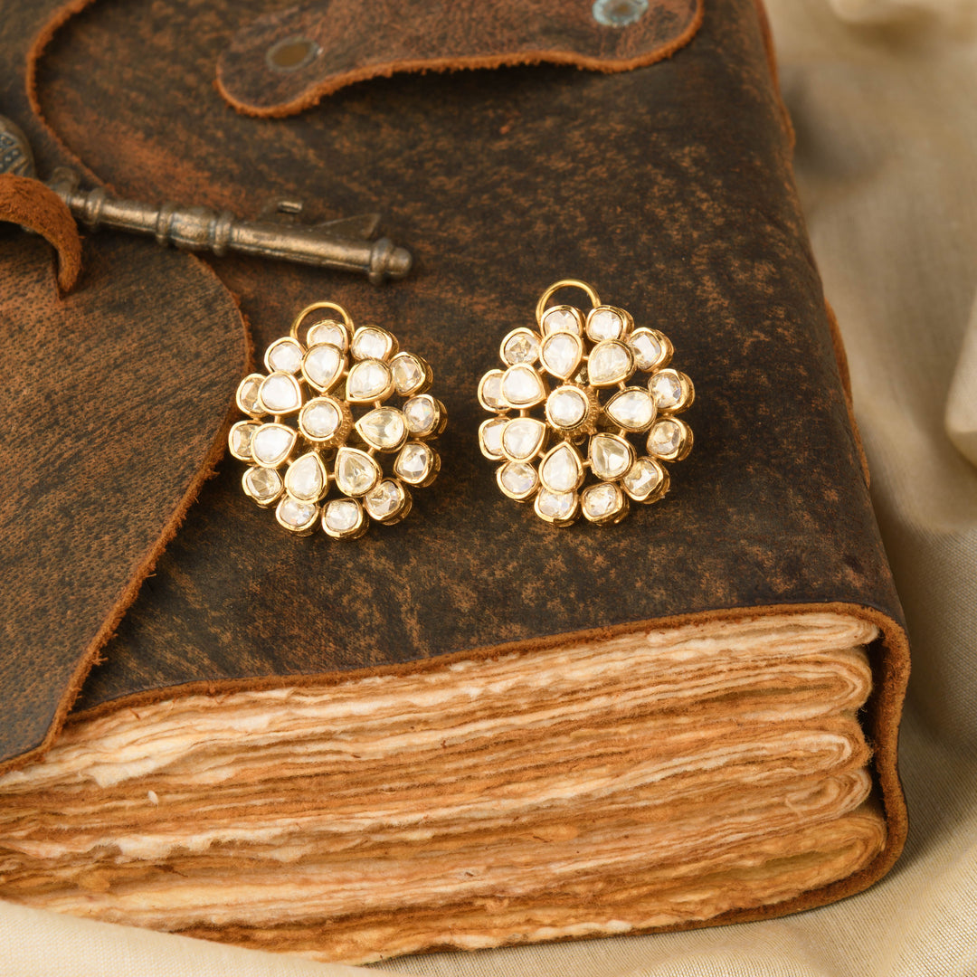 Shivi Moissanite Polki Studs