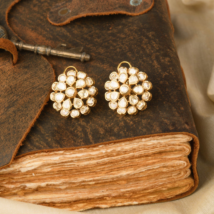 Shivi Moissanite Polki Studs