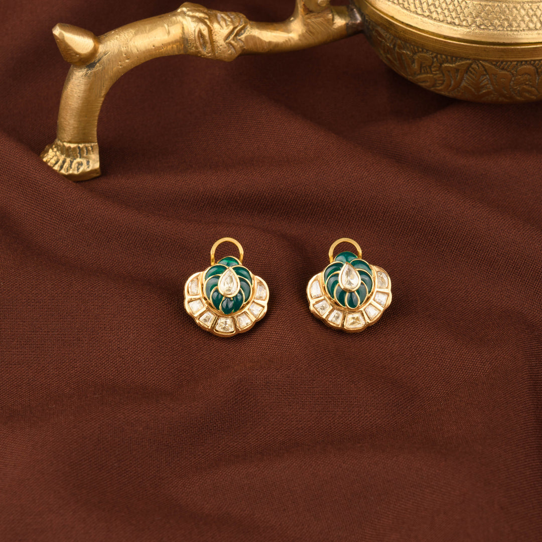 Eraya Moissanite Polki Studs