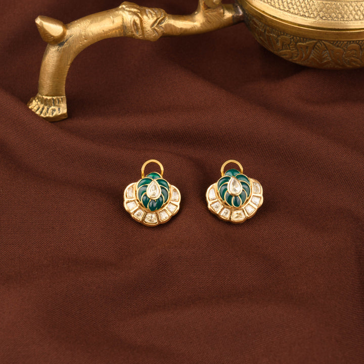 Eraya Moissanite Polki Studs
