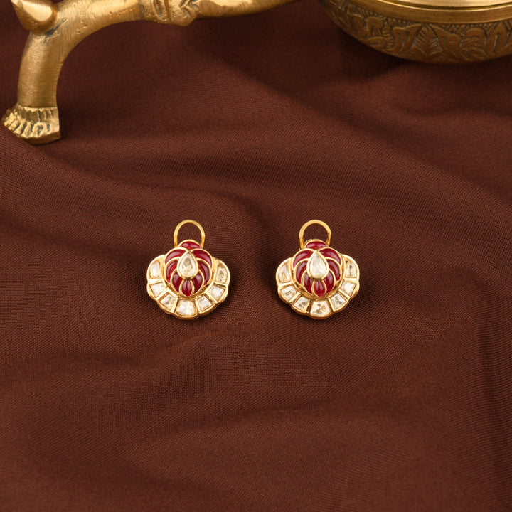 Eraya Moissanite Polki Studs
