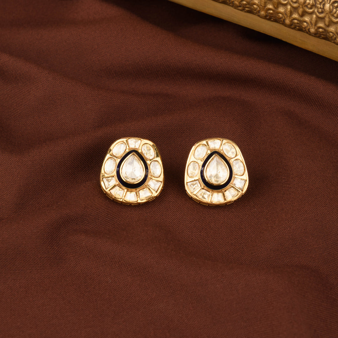 Esra Moissanite Polki Studs