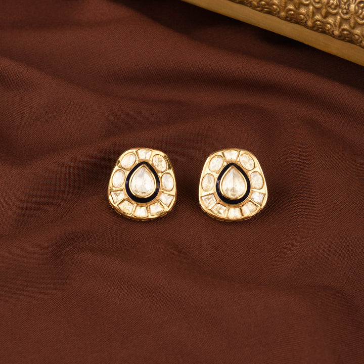 Esra Moissanite Polki Studs