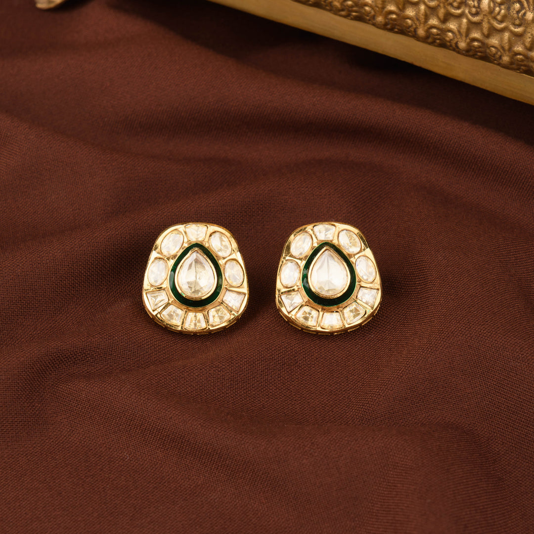 Esra Moissanite Polki Studs