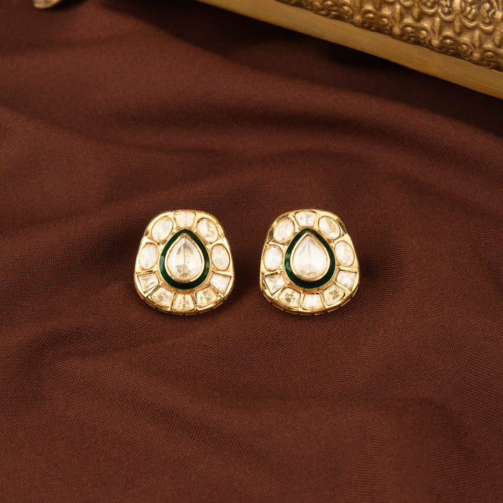 Esra Moissanite Polki Studs