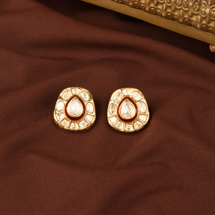 Esra Moissanite Polki Studs
