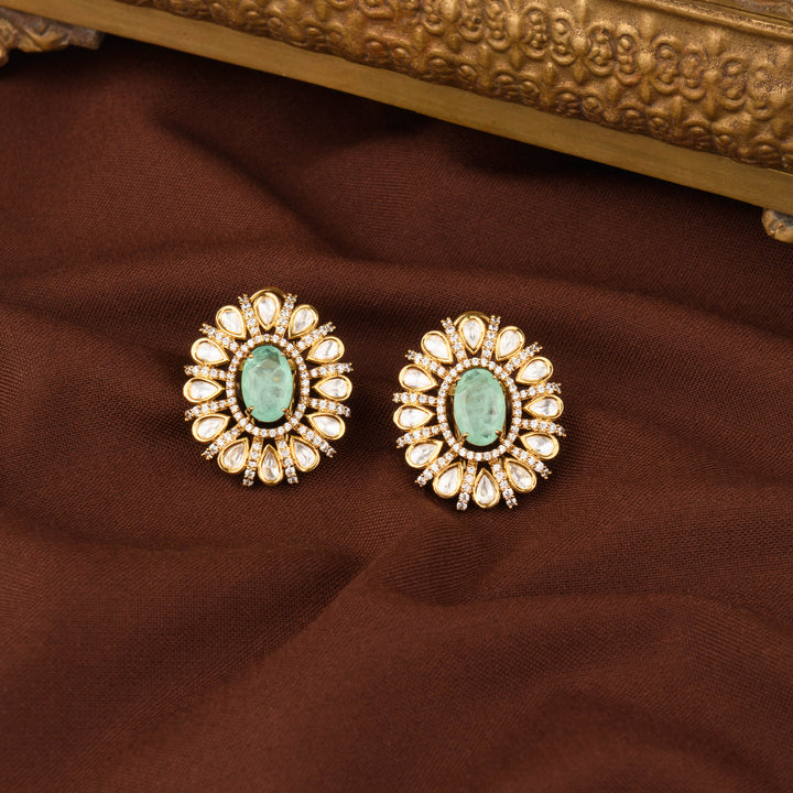 Tara Moissanite Polki Studs