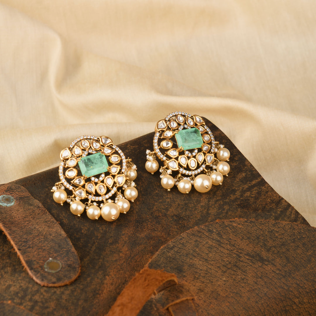 Tripti Moissanite Polki Studs