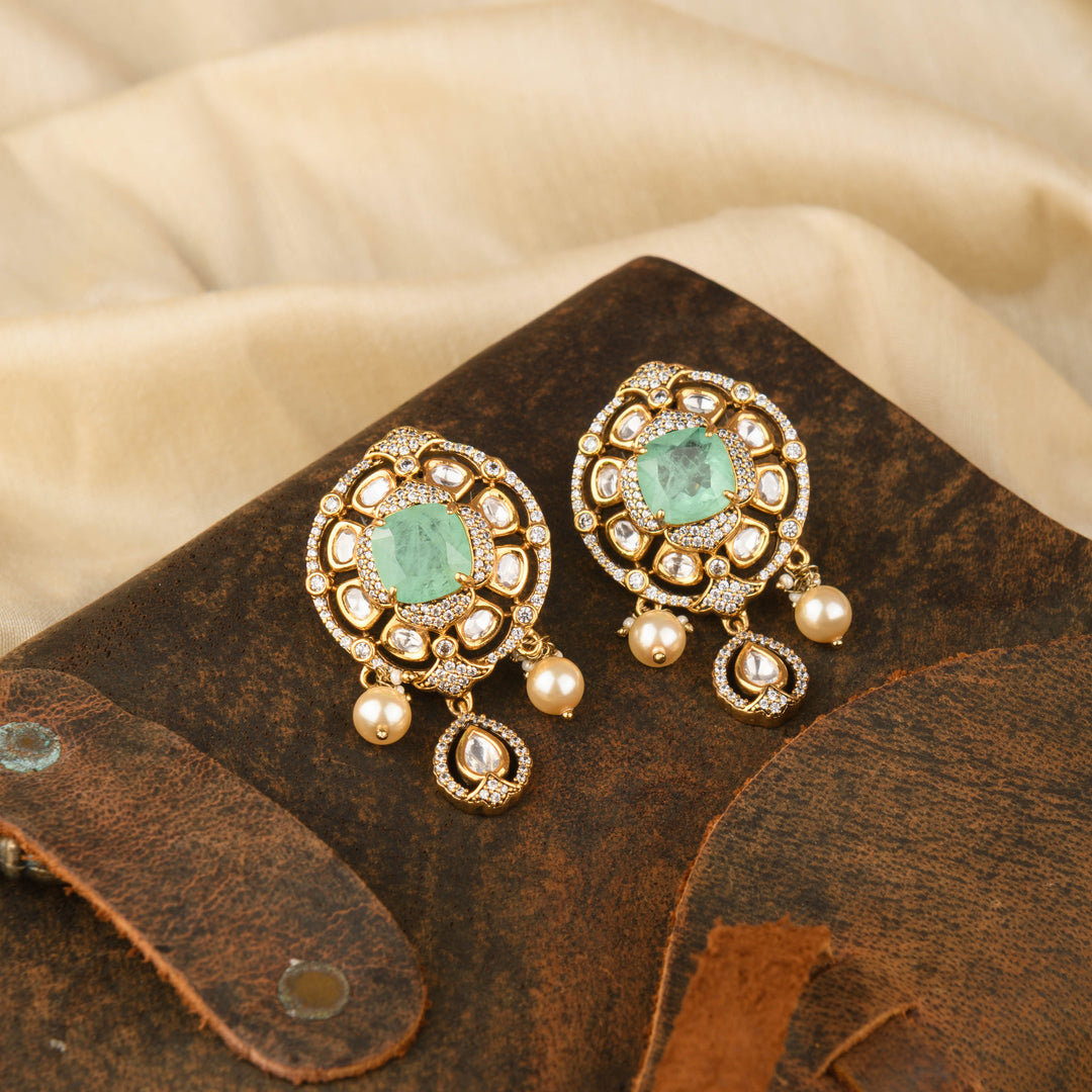 Nikita Moissanite Polki Studs