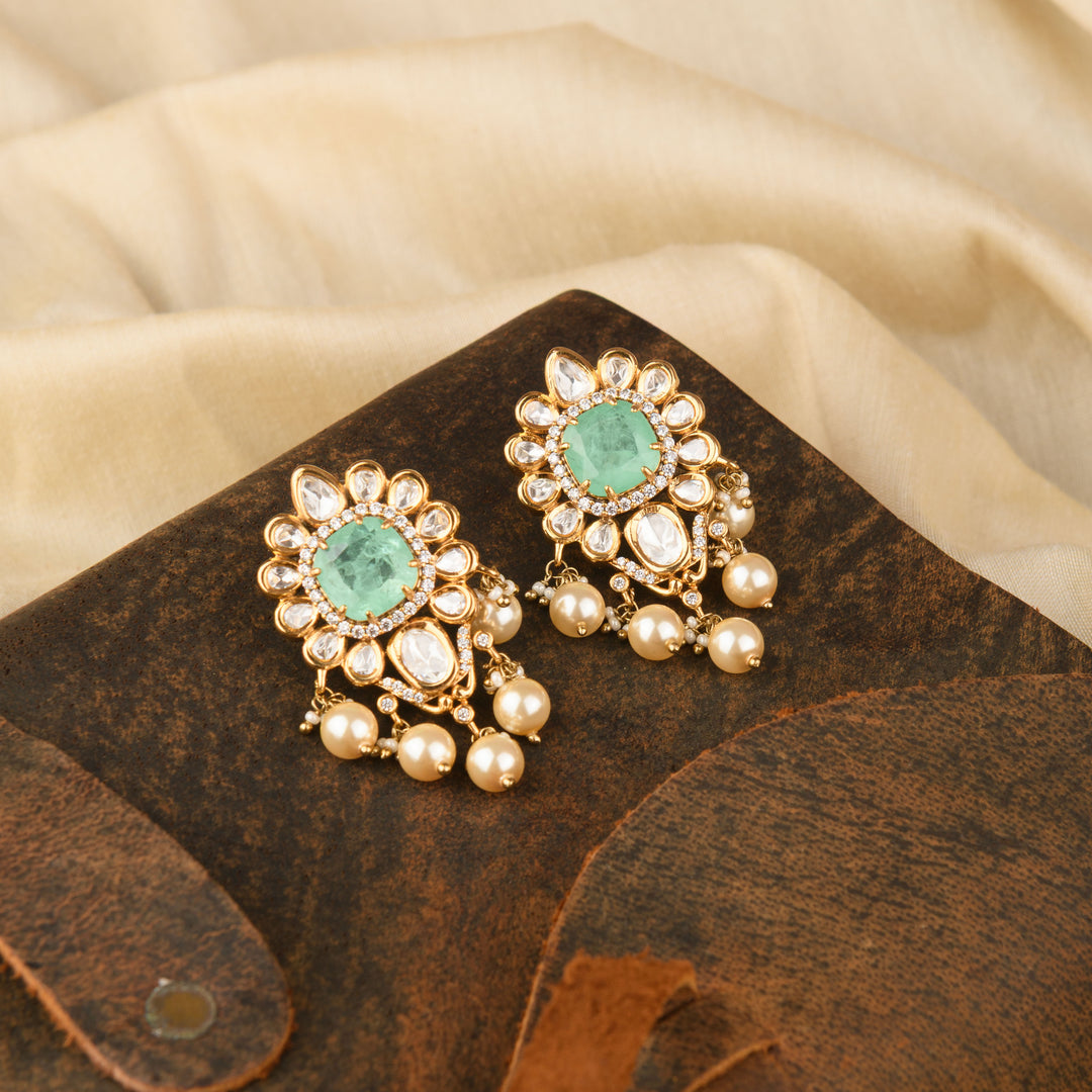 Lavika Moissanite Polki Studs