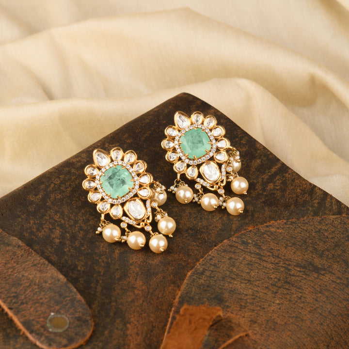 Lavika Moissanite Polki Studs