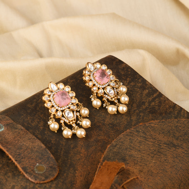 Lavika Moissanite Polki Studs