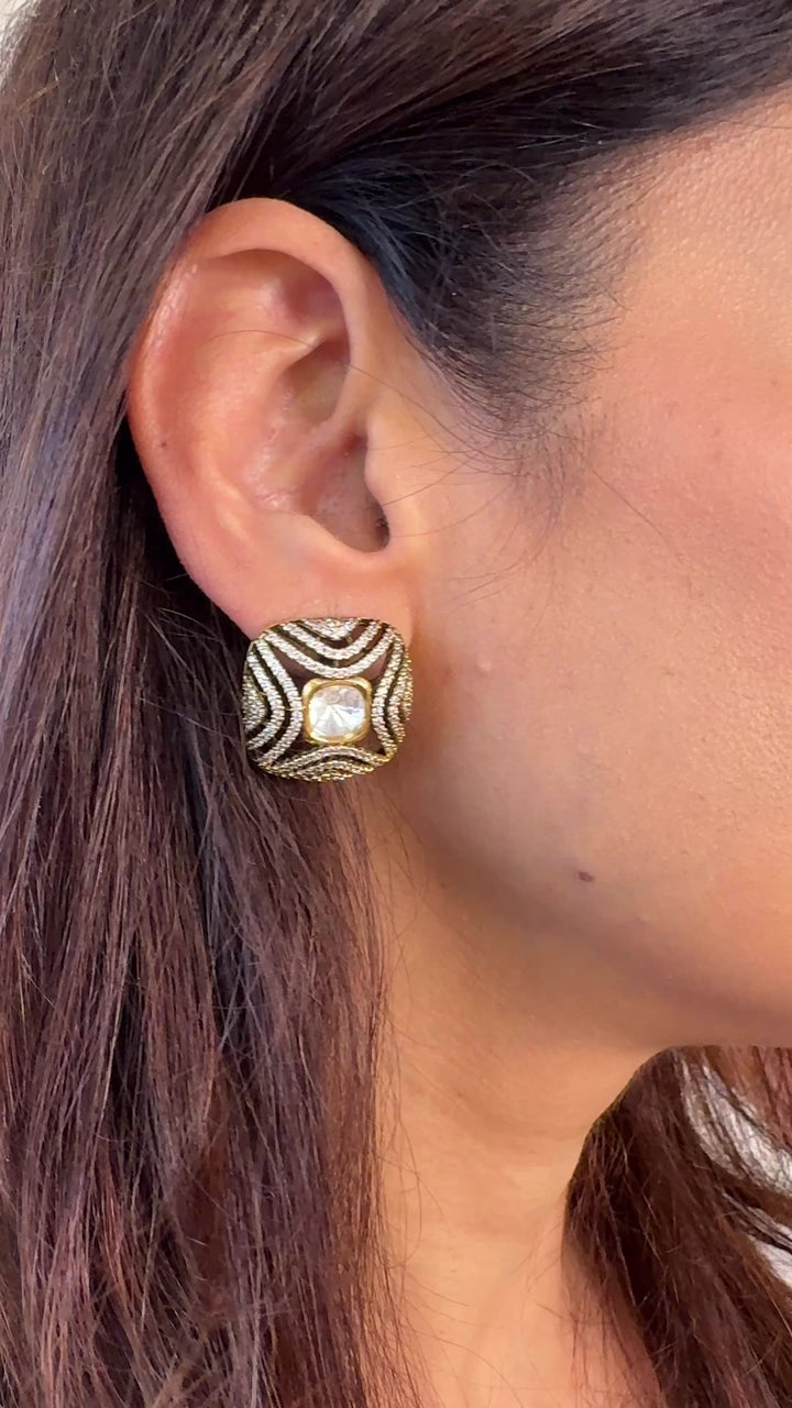 Dami Victorian Polki Studs