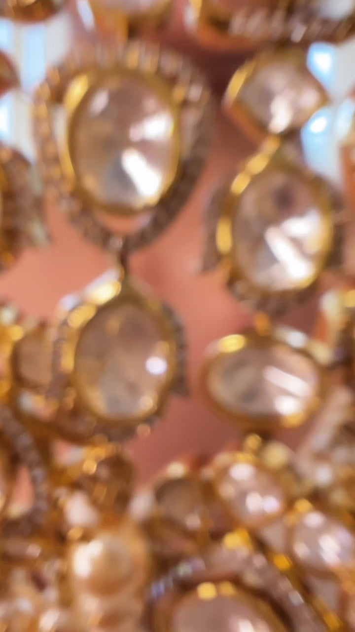 Noorani Polki and Pearl Necklace Set