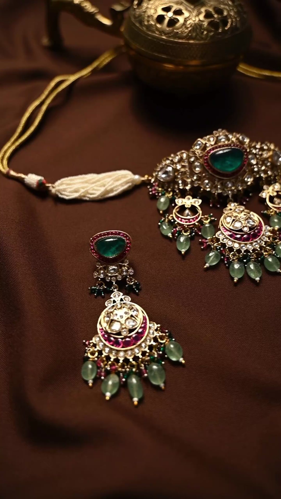 Arisha Ruby and Emerald Choker Set
