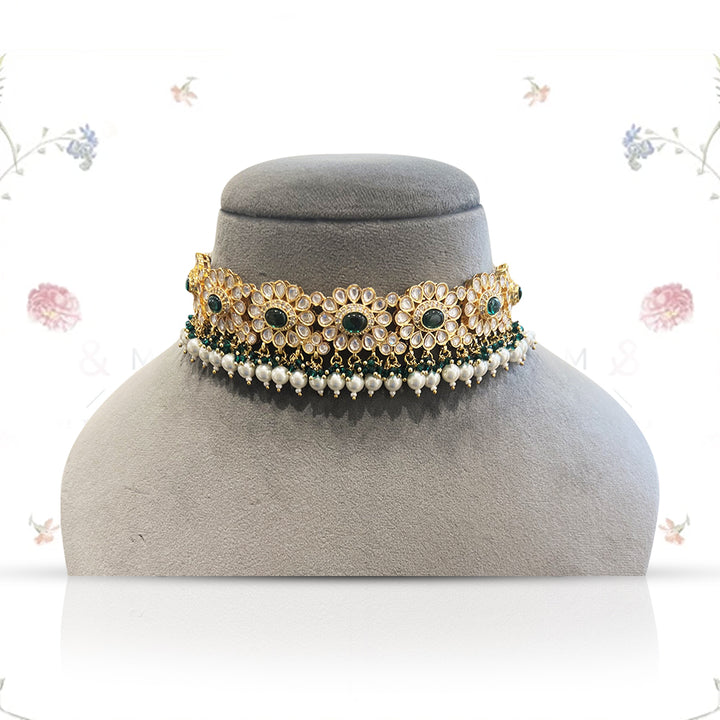 Bisma Polki and Pearl Choker Set