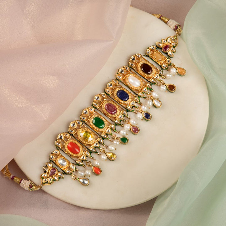 Imara Navratan Choker Set