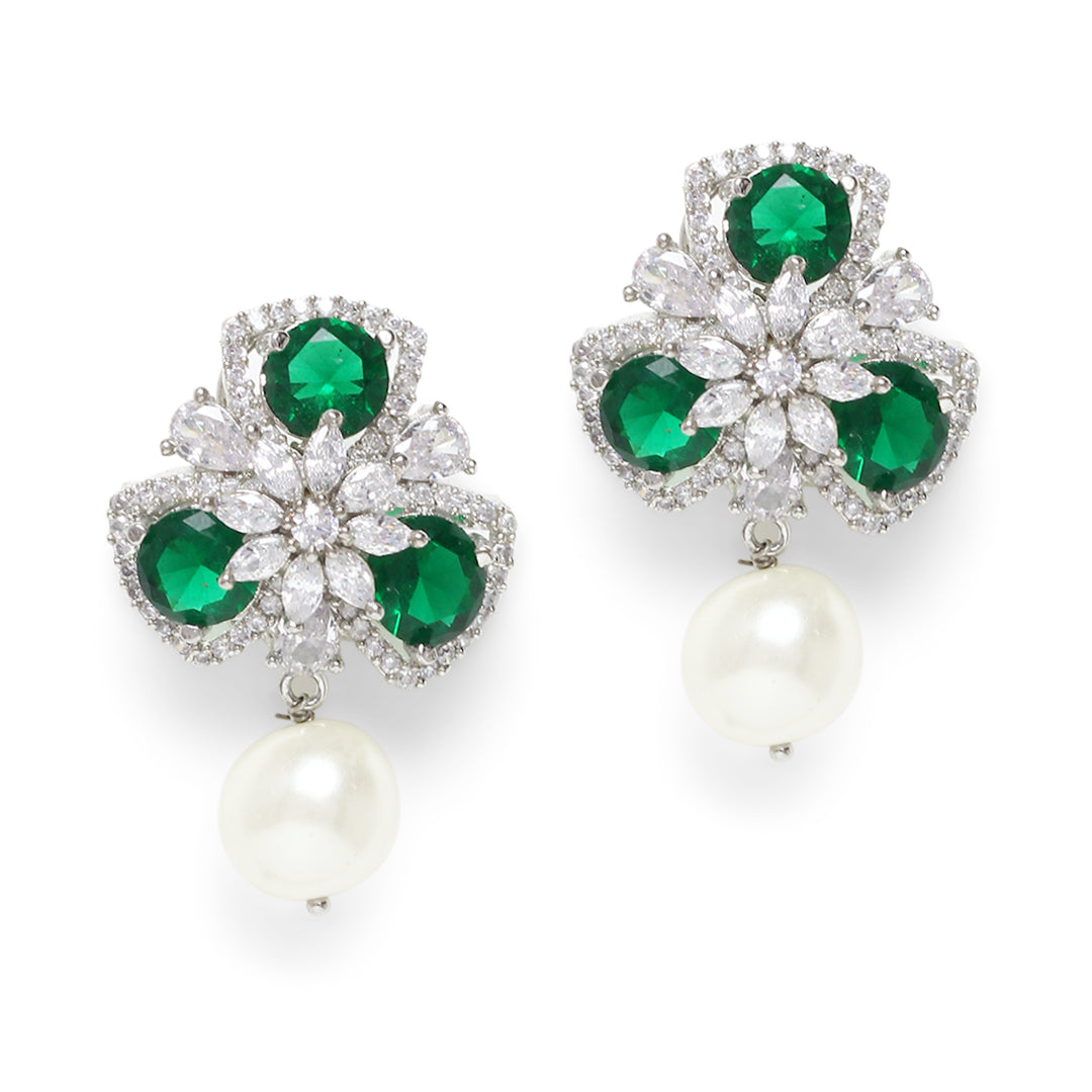 Elma Diamond Pearl Earrings