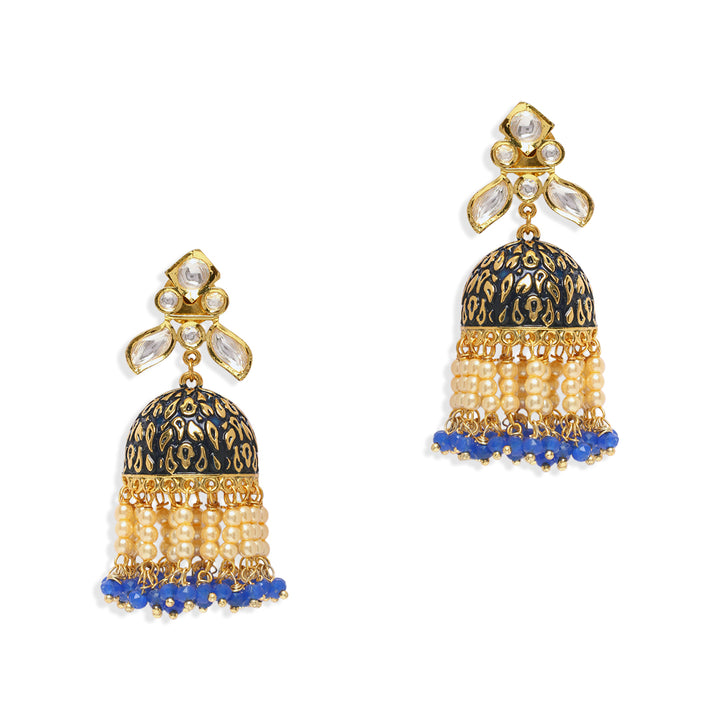 Yameena Enamel Jhumkis