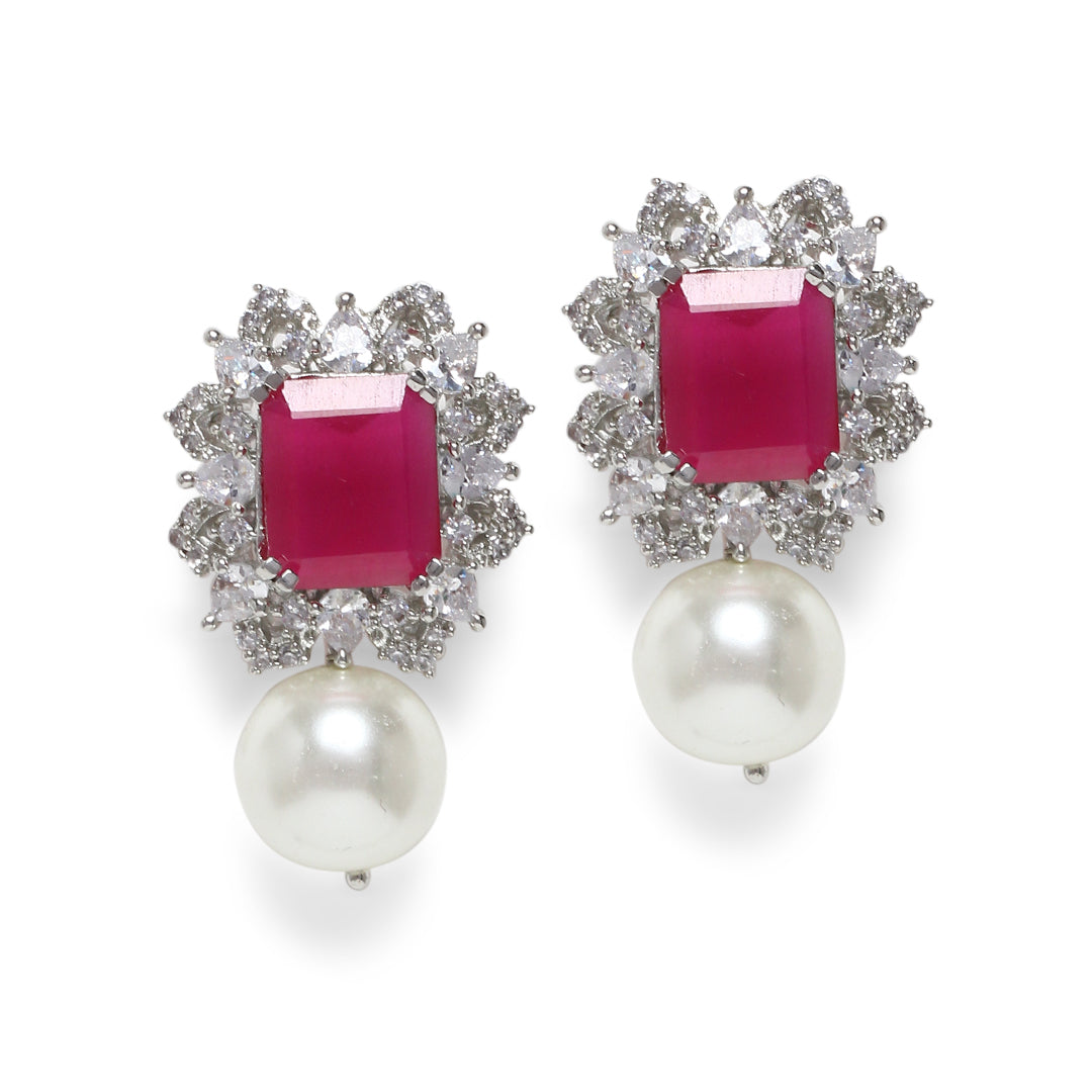 Keya Diamond and Pearl Studs