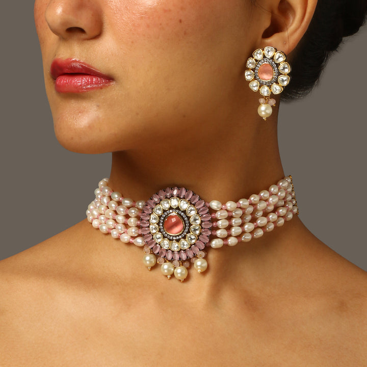 Ruhiya Pearl Choker Set