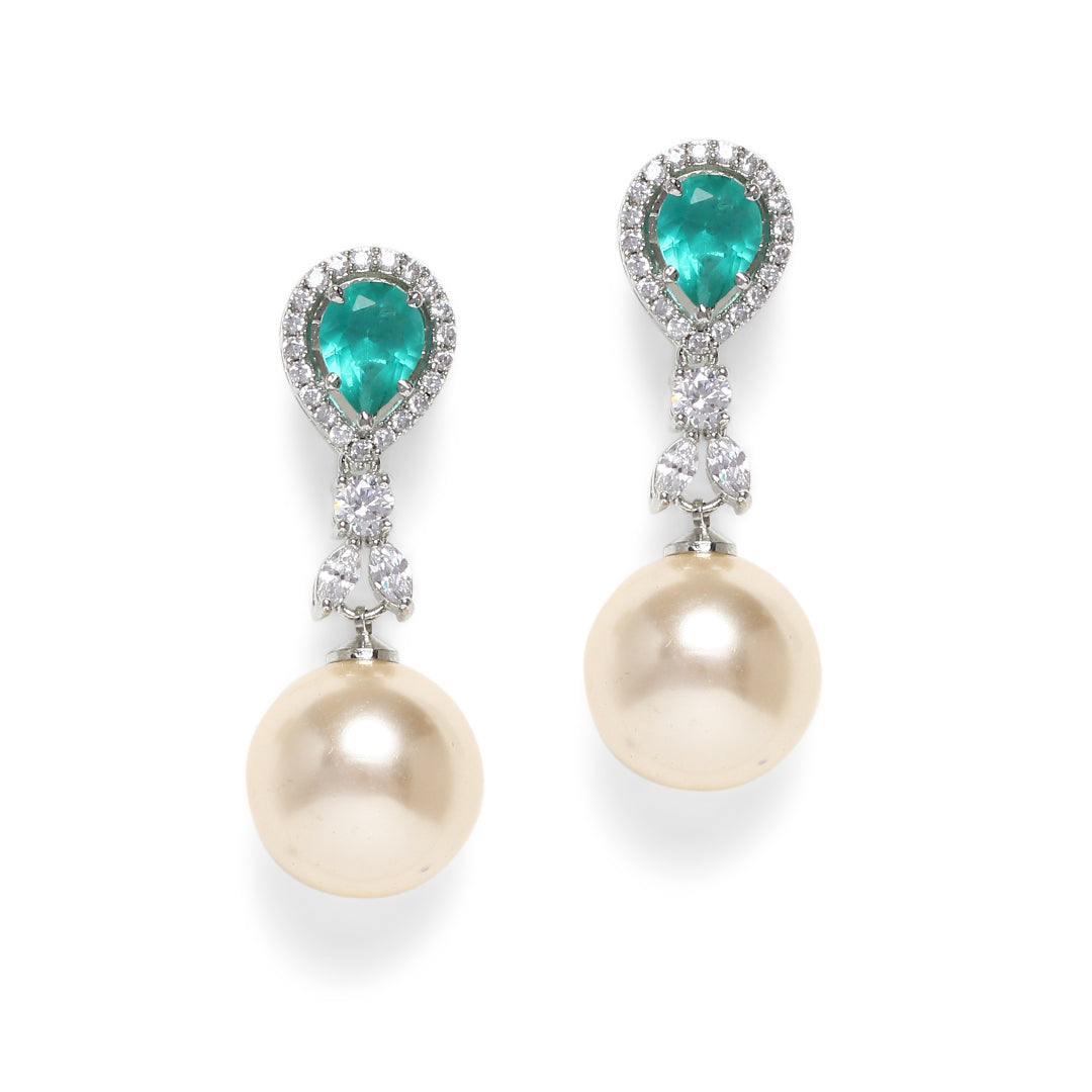 Leya Diamond and Pearl Earrings