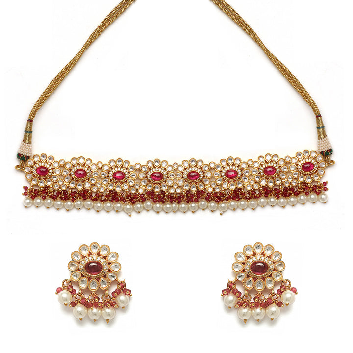 Bisma Polki and Pearl Choker Set