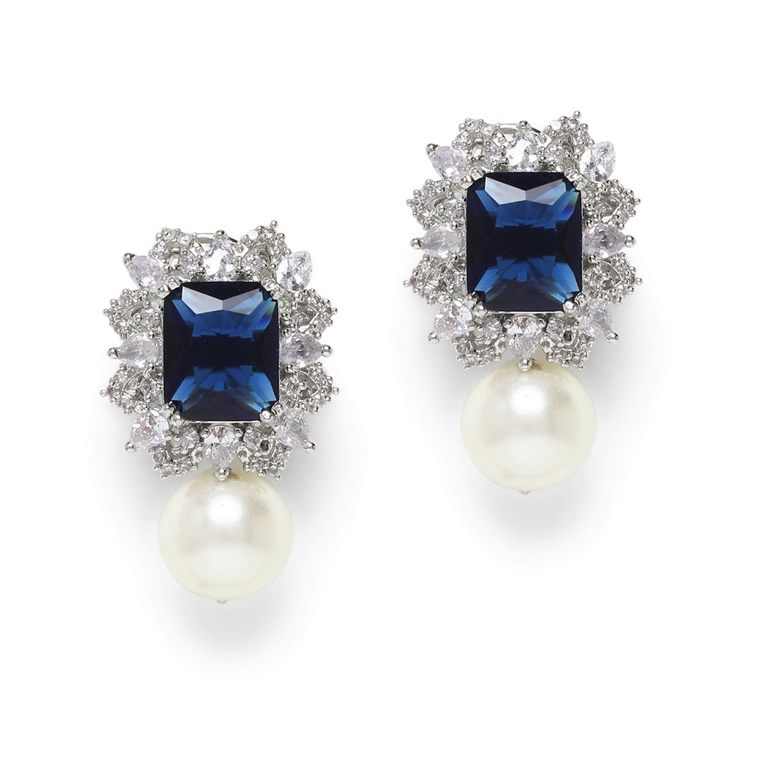 Keya Diamond and Pearl Studs