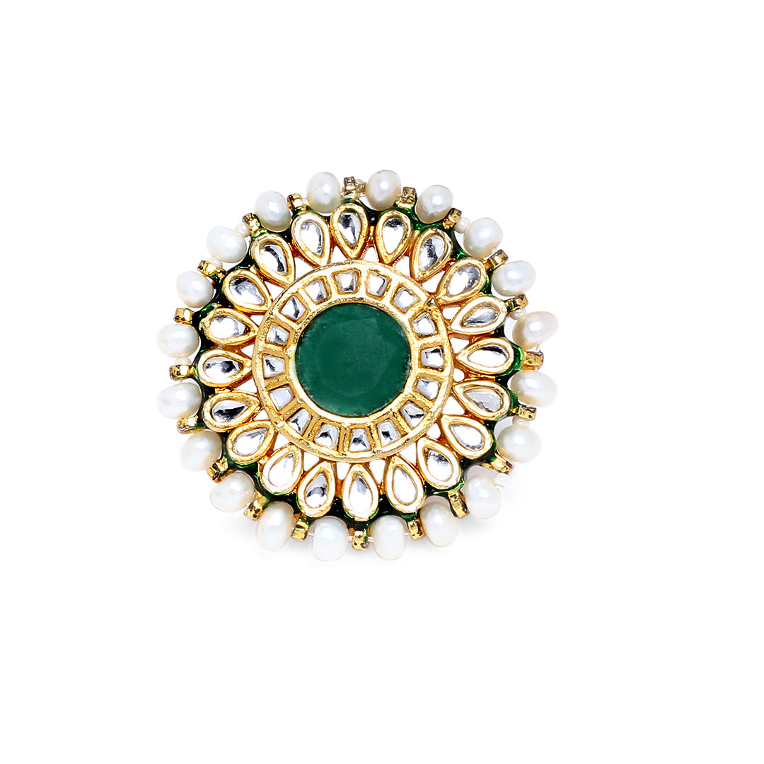 Amoli Polki and Pearl Ring