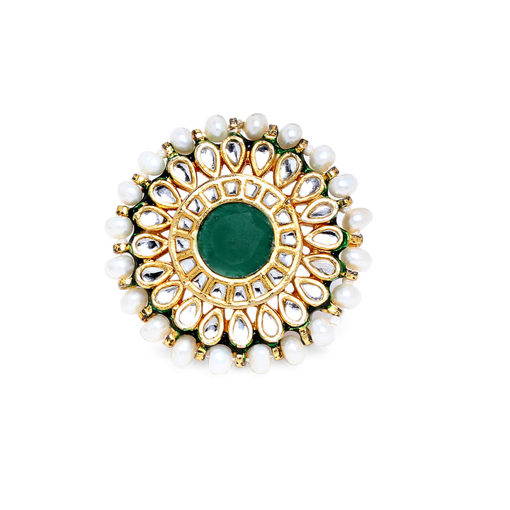 Amoli Polki and Pearl Ring