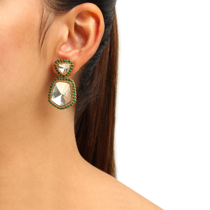 Marsha Green Polki Earrings