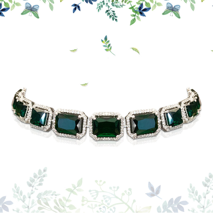 Linda Emerald Diamond Choker Set