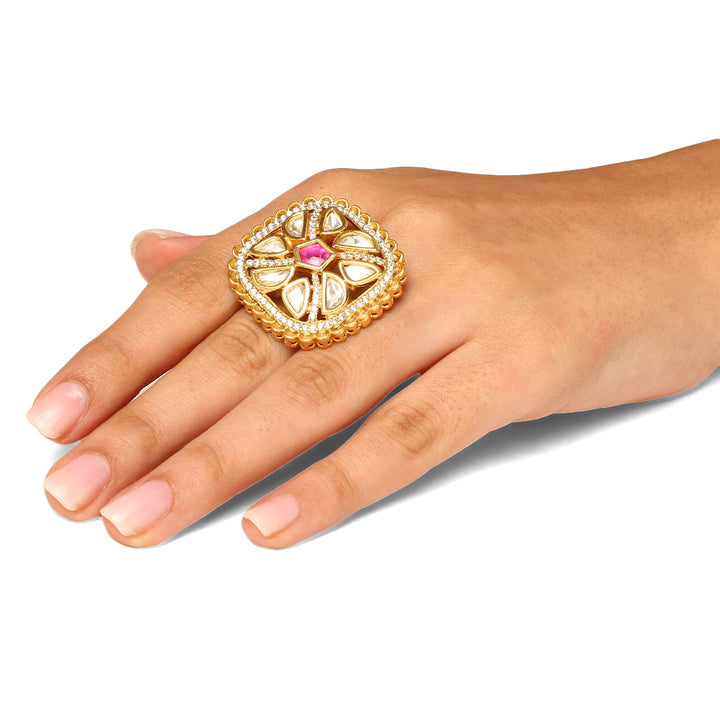 Ranya Ruby Polki Ring