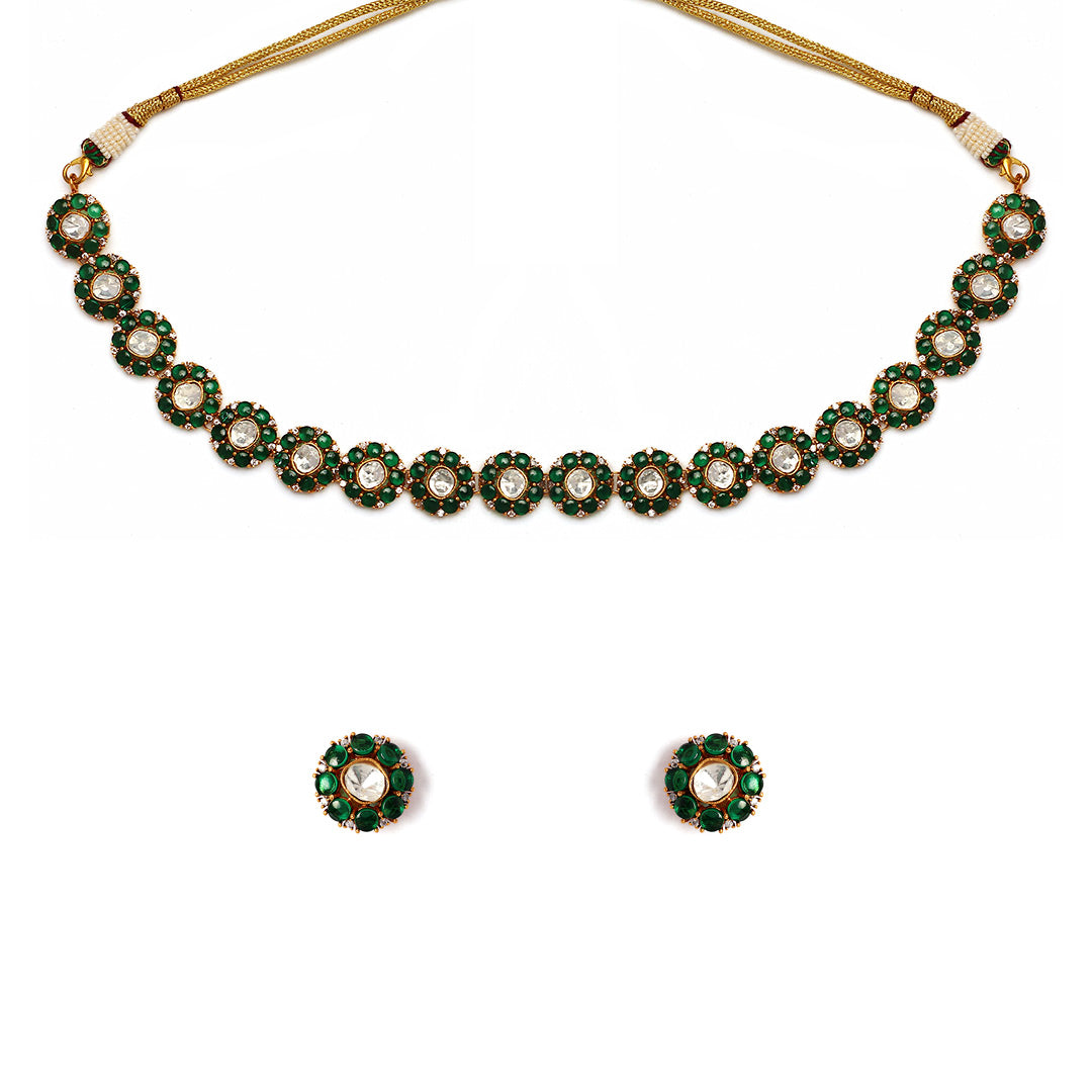 Suman Moissanite Polki Choker Set