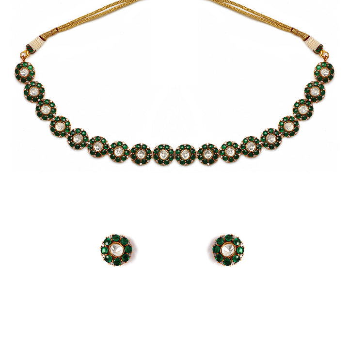 Suman Moissanite Polki Choker Set