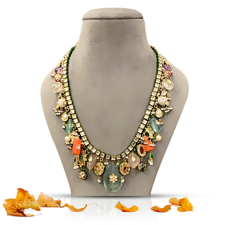 House of MISU in Nazam Multicoloured Necklace Set