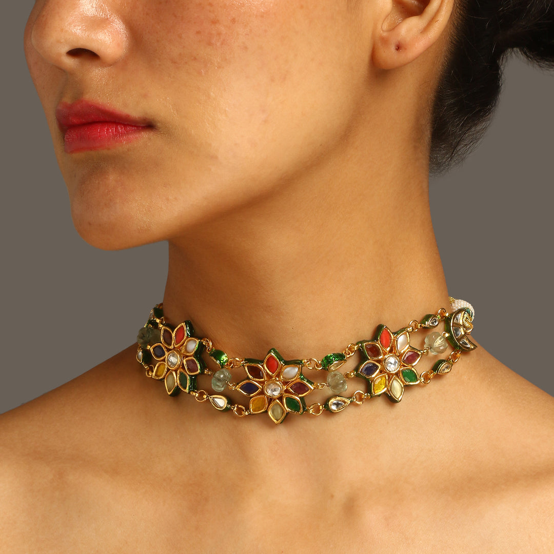 Arshia Navratan Choker Set