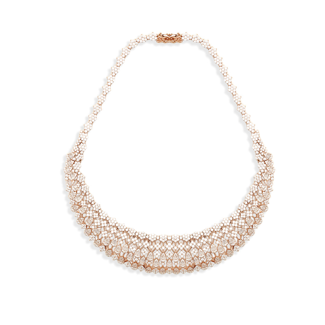 Norah Rose Gold Diamond Necklace Set