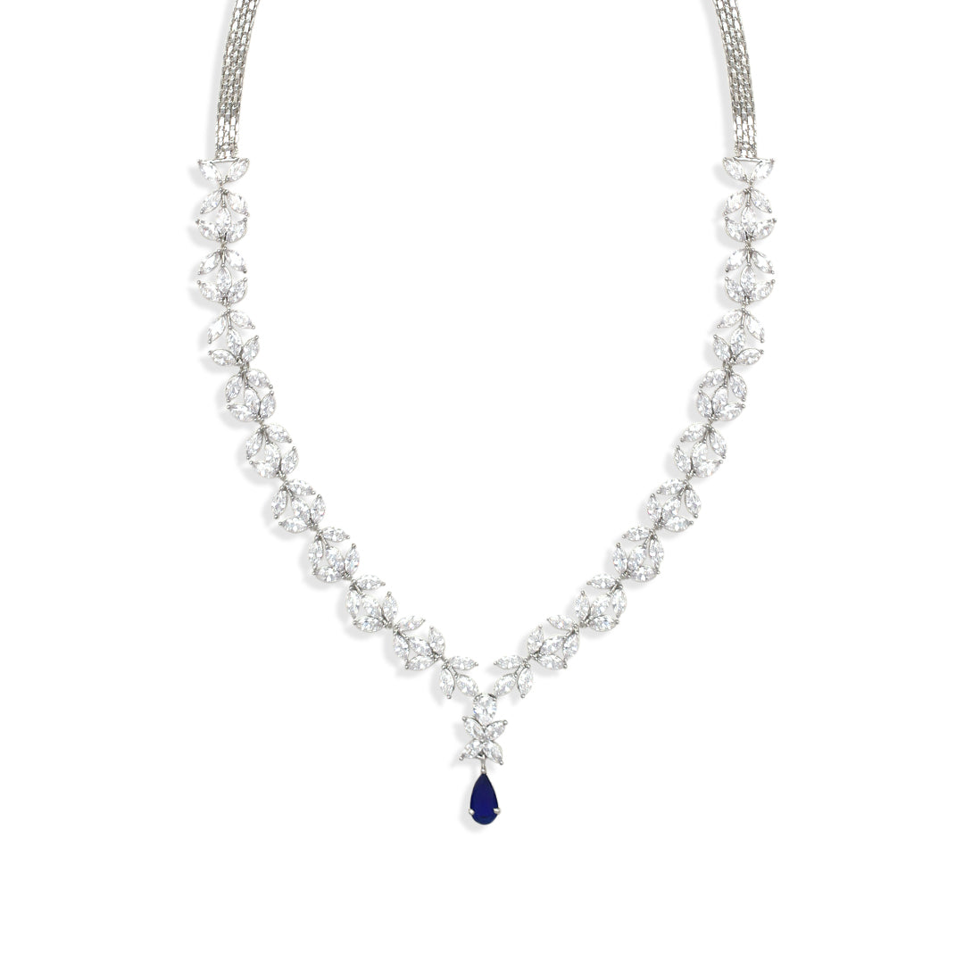 Davina Blue Diamond Necklace Set