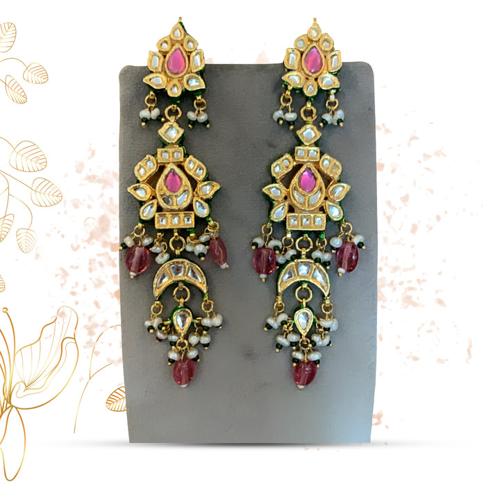 Mridula Ruby Polki Necklace Set