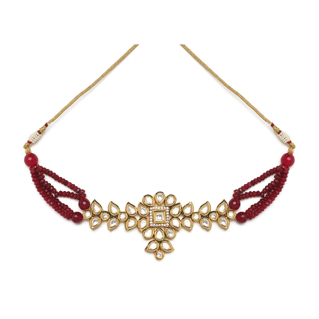 Uruvi Ruby Polki Choker Set