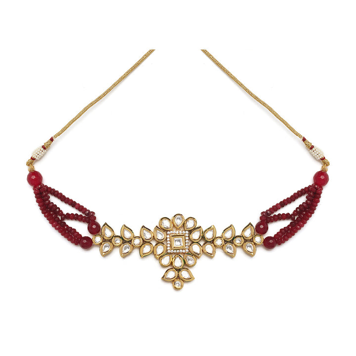 Uruvi Ruby Polki Choker Set