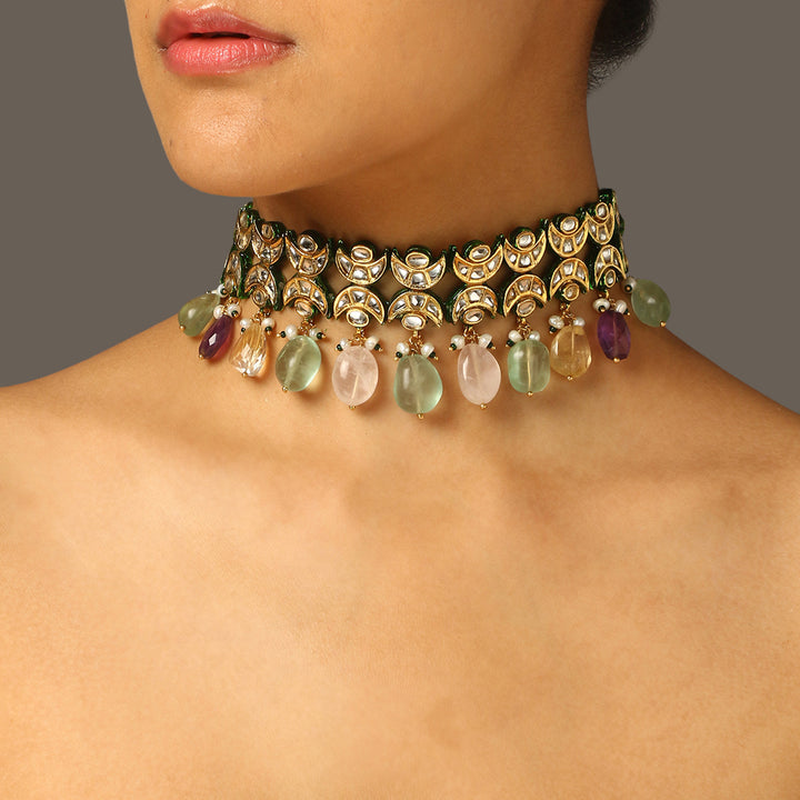 House of MISU in Iqra Multicoloured Choker Set