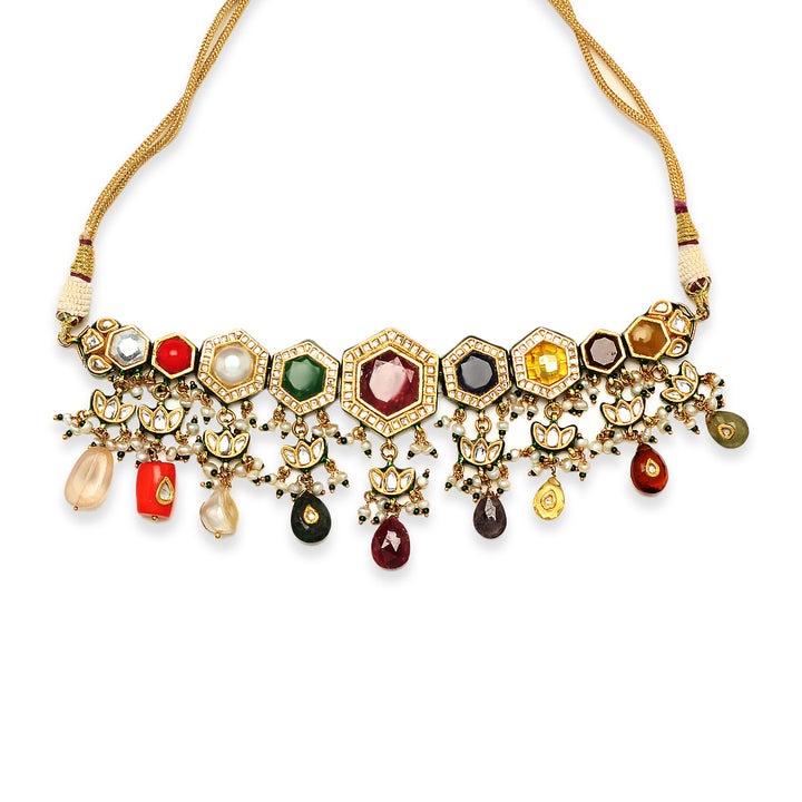 Aahana Navratan Choker Set