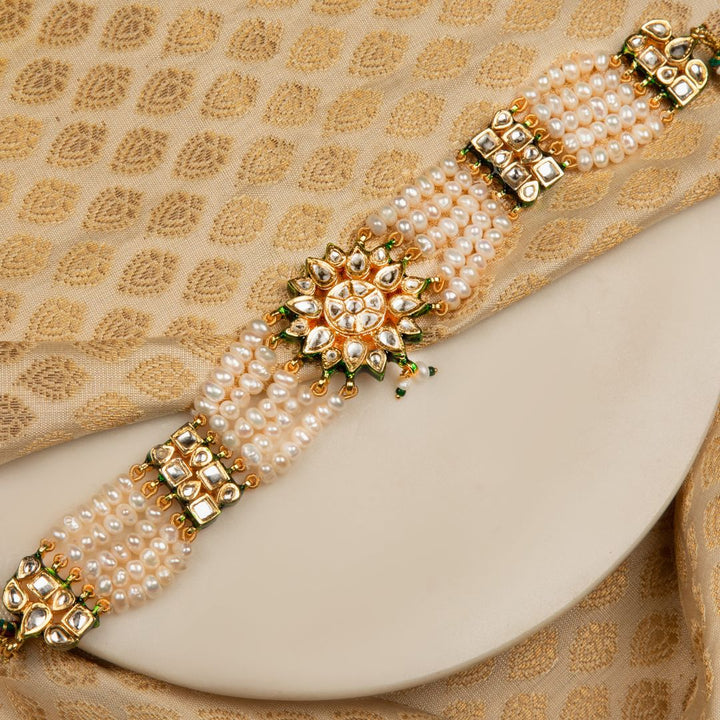 Eshani Pearl and Polki Choker Set